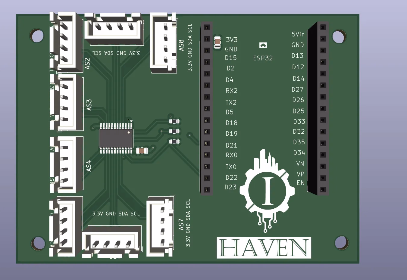 Custom encoder multiplexer PCB